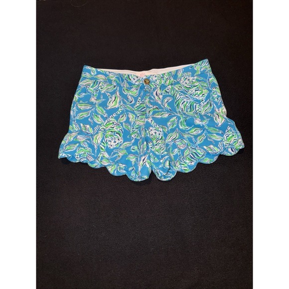 Lilly Pulitzer Pants - Lilly Pulitzer Buttercup Knit Short Turquoise Oasis Outta Line Size 2 NWT
